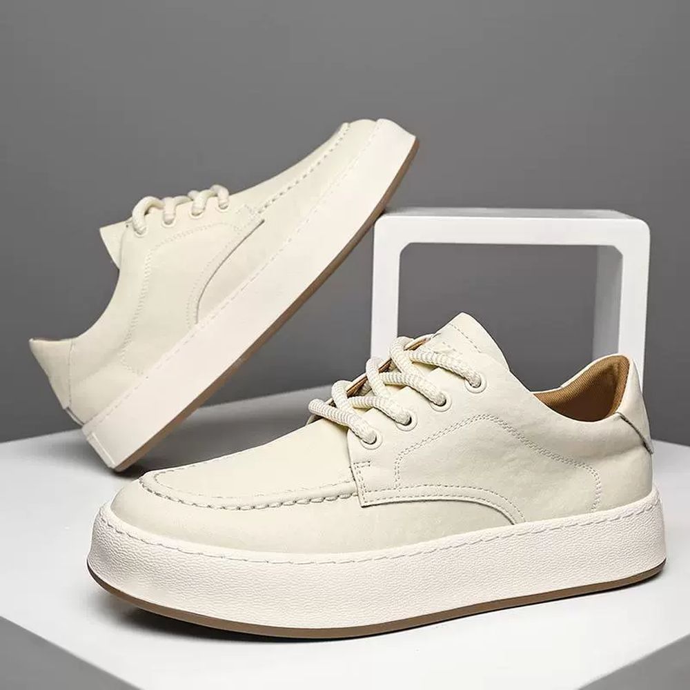 Casual Stylish Breathable Soft-soled Lace-up Men's Leather shoes